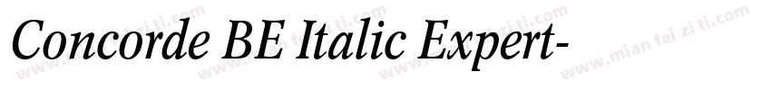 Concorde BE Italic Expert字体转换